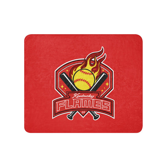 Sherpa Blanket | KY Flames | Emblem Logo