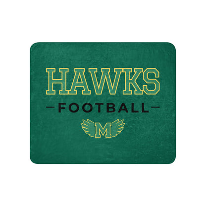 Sherpa Blanket | Lake Minneola Hawks Football | Mark Logo