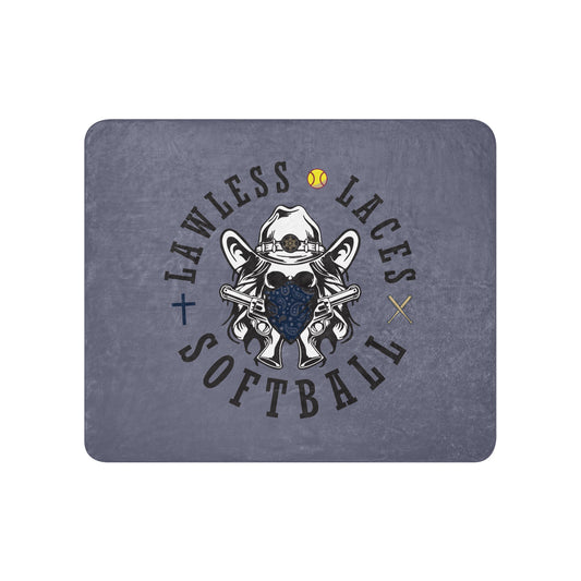 Sherpa Blanket | Lawless Laces Softball | Bandana Mascot Logo