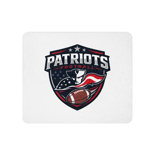 Sherpa Blanket | LFMS Athletics | Patriots Football Logo