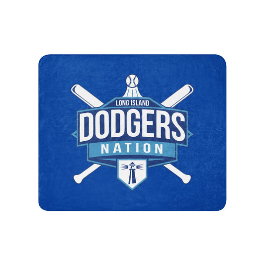 Sherpa Blanket | LI Dodgers Nation | Varsity Crest Logo