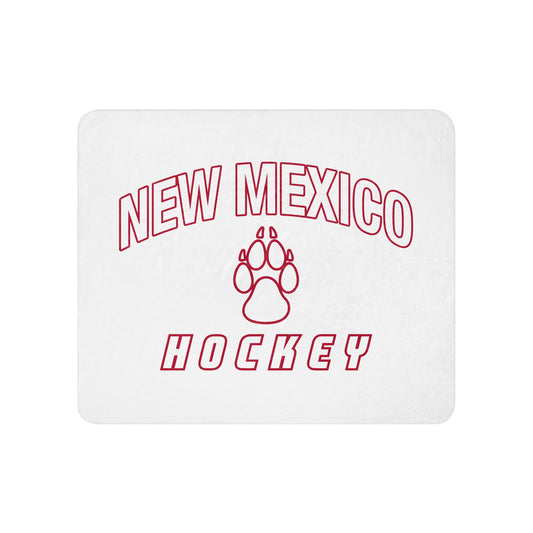 Sherpa Blanket | Lobo Women’s Ice Hockey | Script Logo