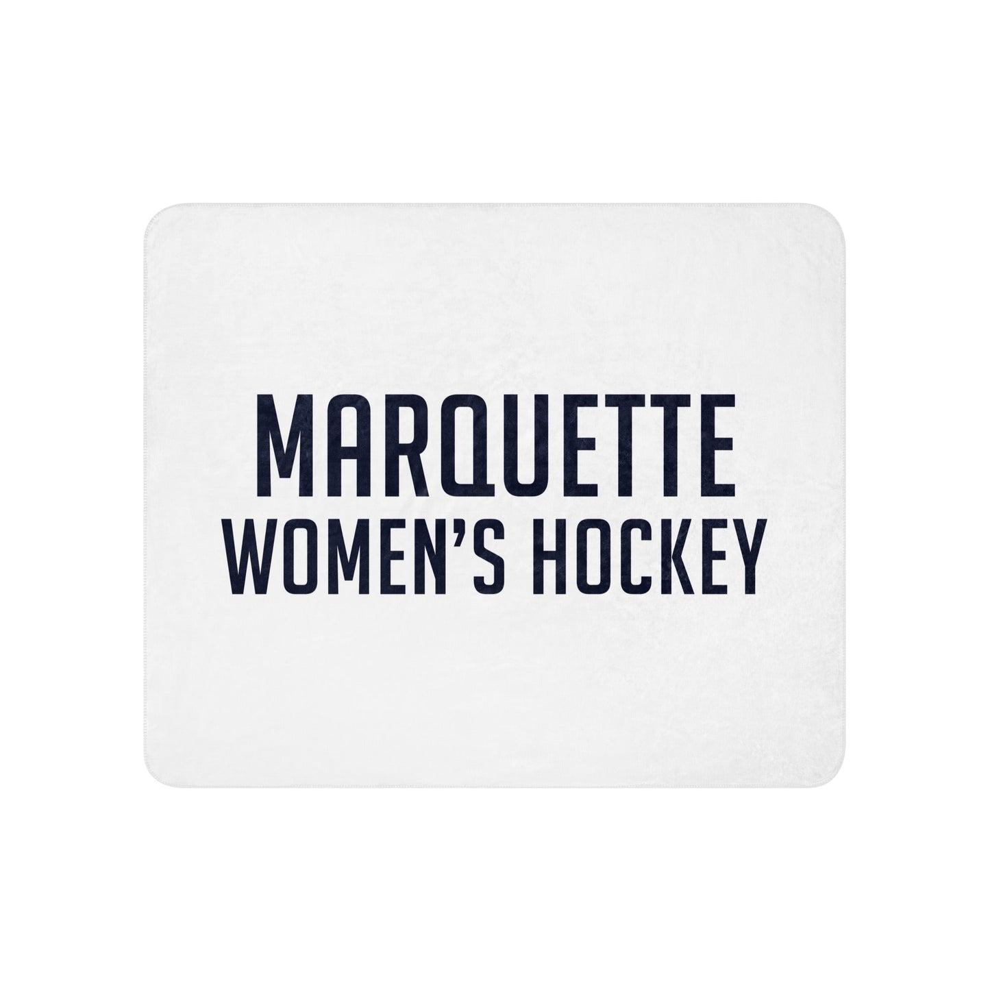 Sherpa Blanket | Marquette University Women's Hockey | Collegiate Front Logo