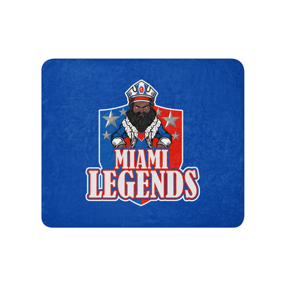 Sherpa Blanket | Miami Legends Football | King Shield Logo