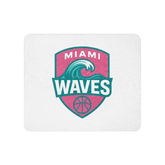 Sherpa Blanket | Miami Waves | Shield Logo