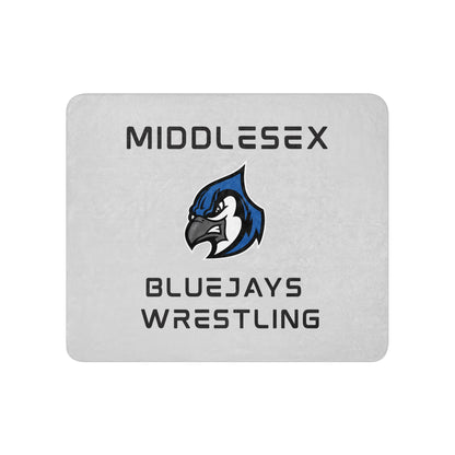 Sherpa Blanket | Middlesex Bluejays Wrestling | Bluejays Logo