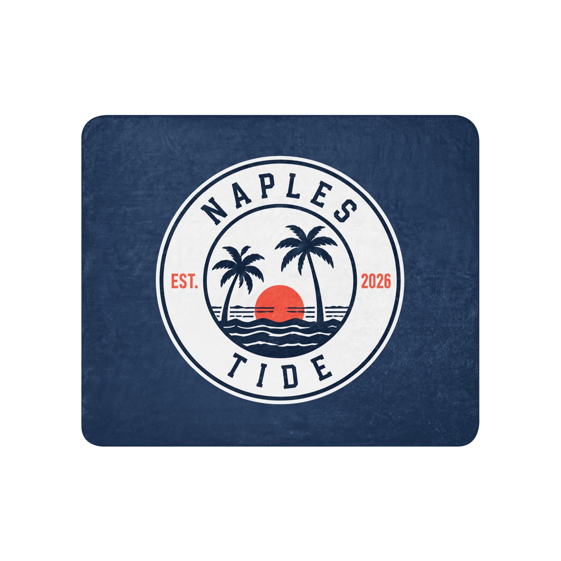 Sherpa Blanket | Naples Tide | Badge Logo
