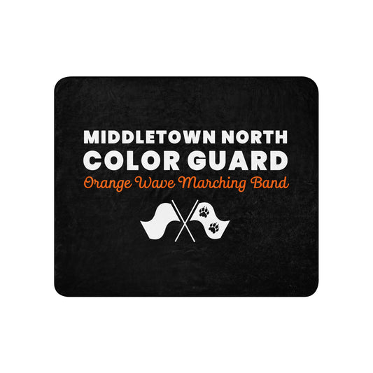 Sherpa Blanket | Orange Wave Marching Band | Modern Script Logo