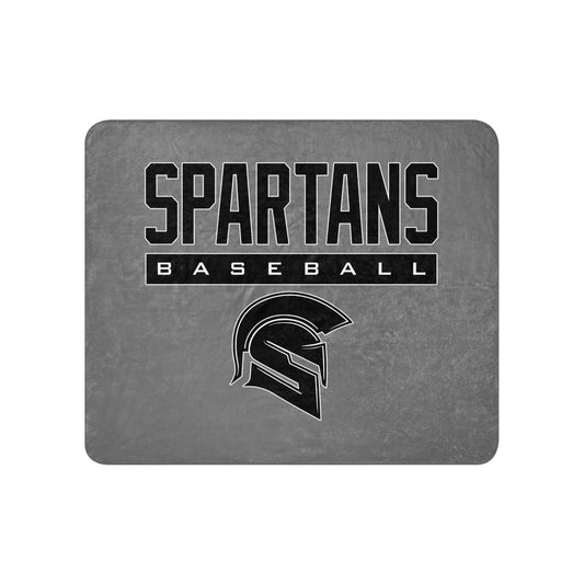 Sherpa Blanket | Owings Mills Spartans Baseball | Crest Logo