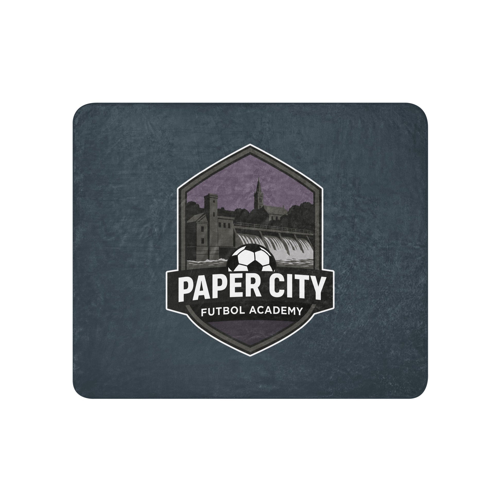 Sherpa Blanket | Paper City Futbol Academy | Vanguard Shield Logo