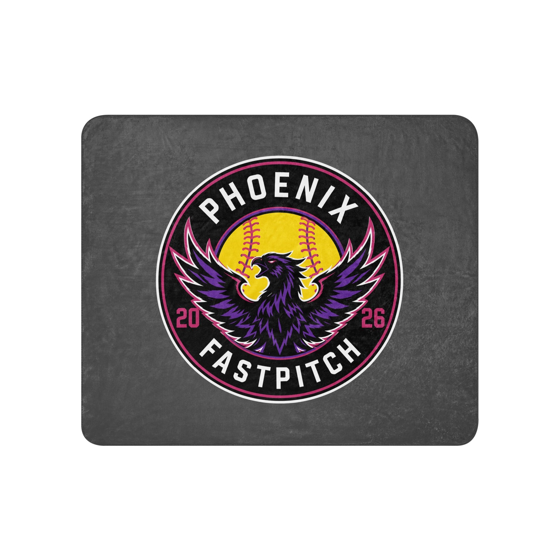 Sherpa Blanket | Phoenix Fastpitch | Badge Logo
