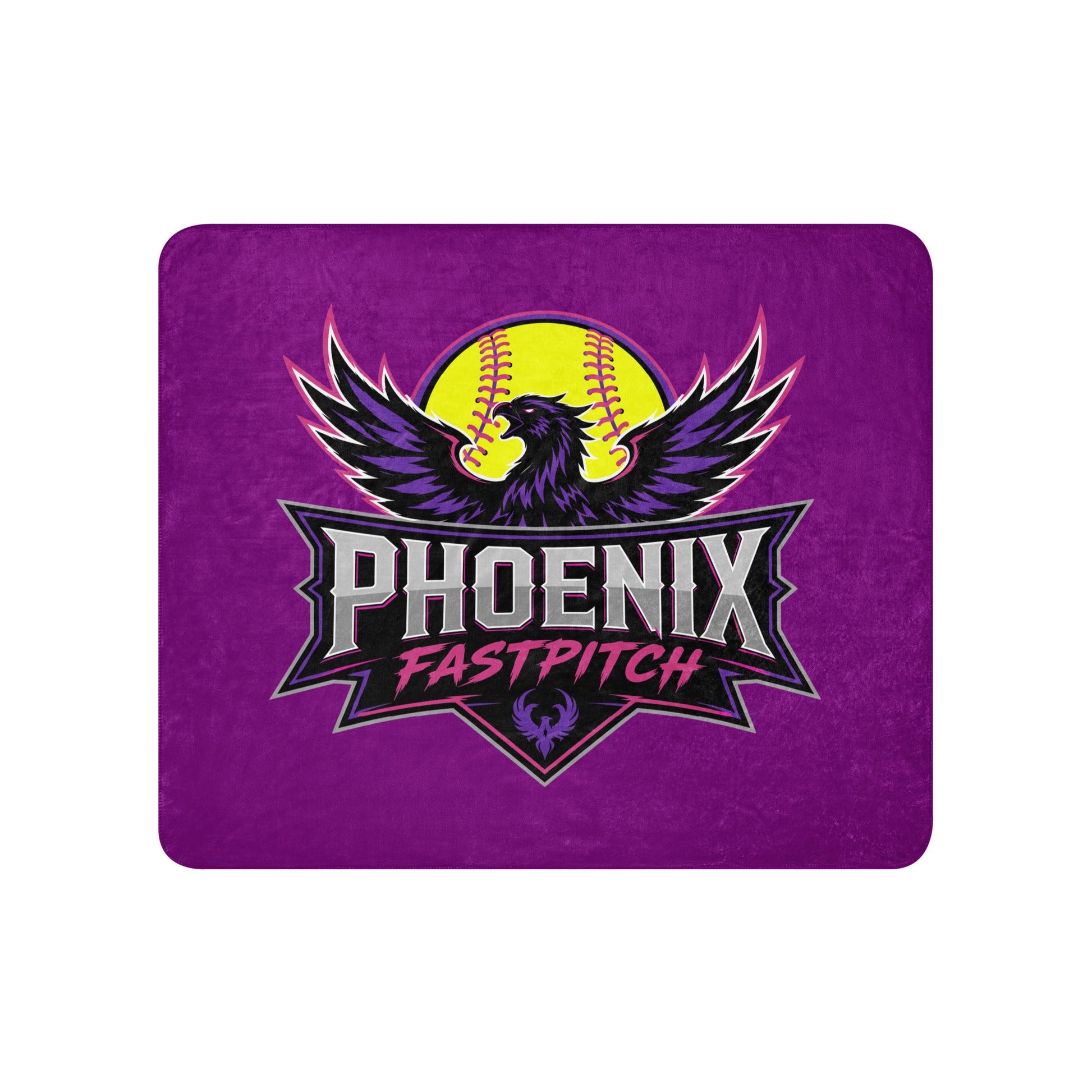 Sherpa Blanket | Phoenix Fastpitch | Emblem Logo