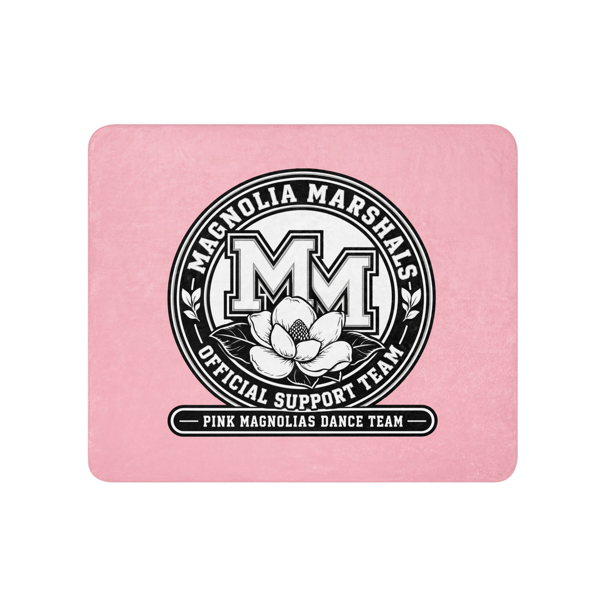 Sherpa Blanket | Pink Magnolias Dance | Emblem Logo