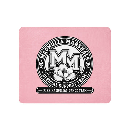 Sherpa Blanket | Pink Magnolias Dance | Emblem Logo
