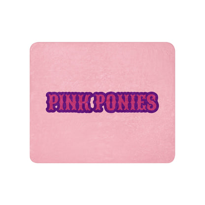 Sherpa Blanket | Pink Pony Athletic Club | Script Logo