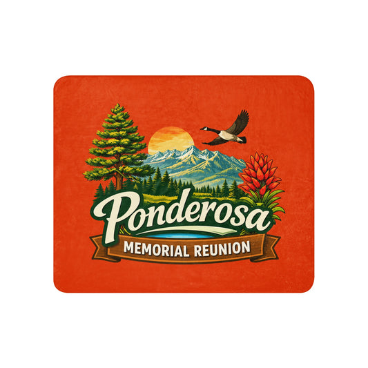 Sherpa Blanket | Ponderosa Reunion | Painted Mountain Crest Logo