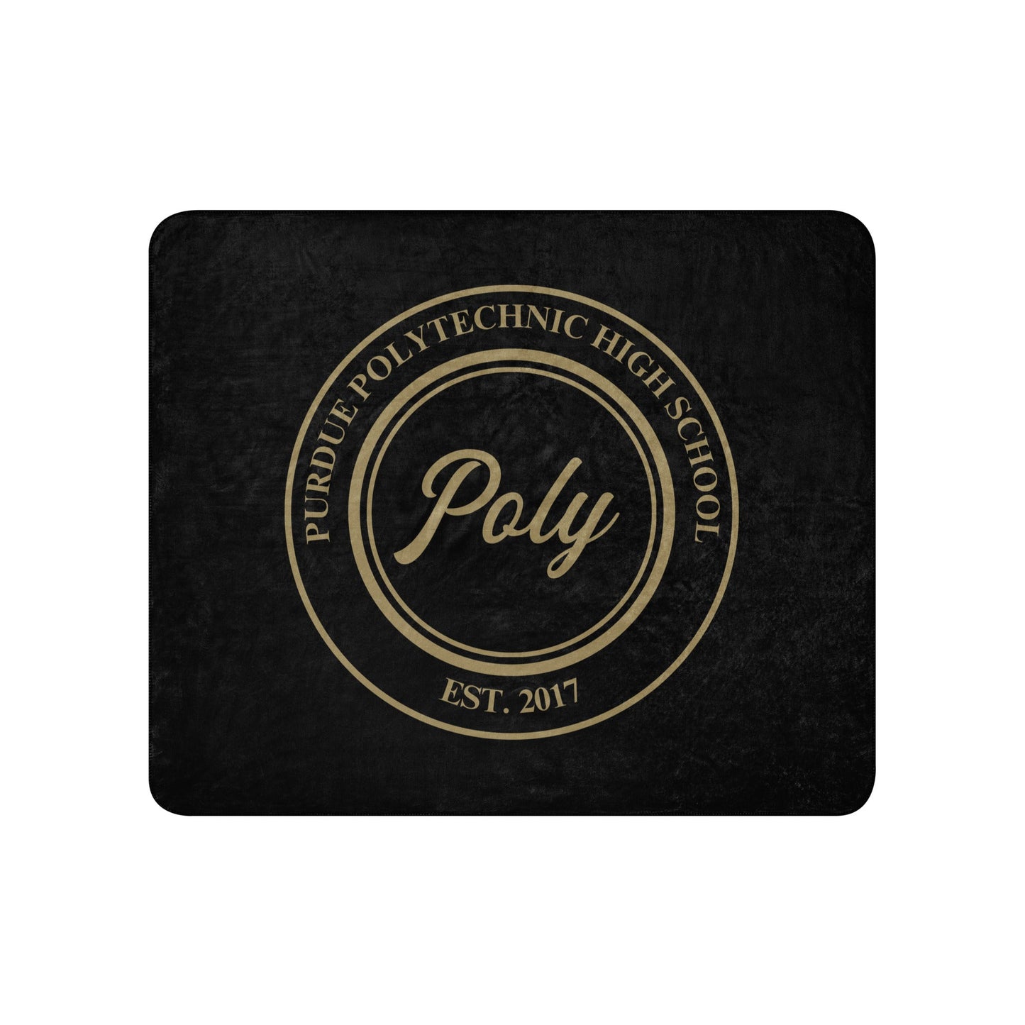 Sherpa Blanket | Purdue Polytechnic High School | Poly Seal Logo