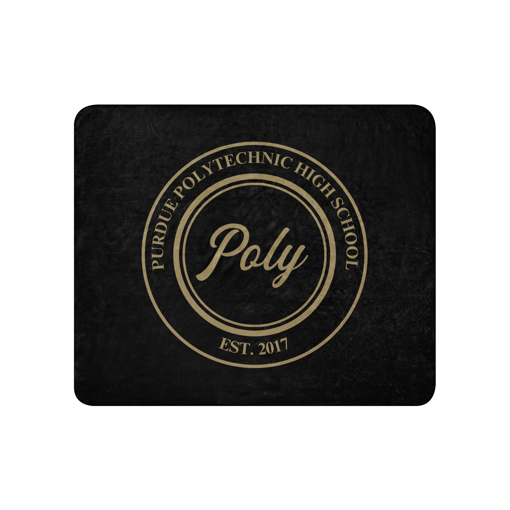Sherpa Blanket | Purdue Polytechnic High School | Poly Seal Logo