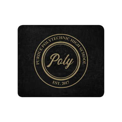 Sherpa Blanket | Purdue Polytechnic High School | Poly Seal Logo