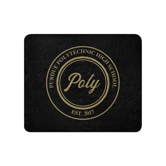Sherpa Blanket | Purdue Polytechnic High School | Poly Seal Logo