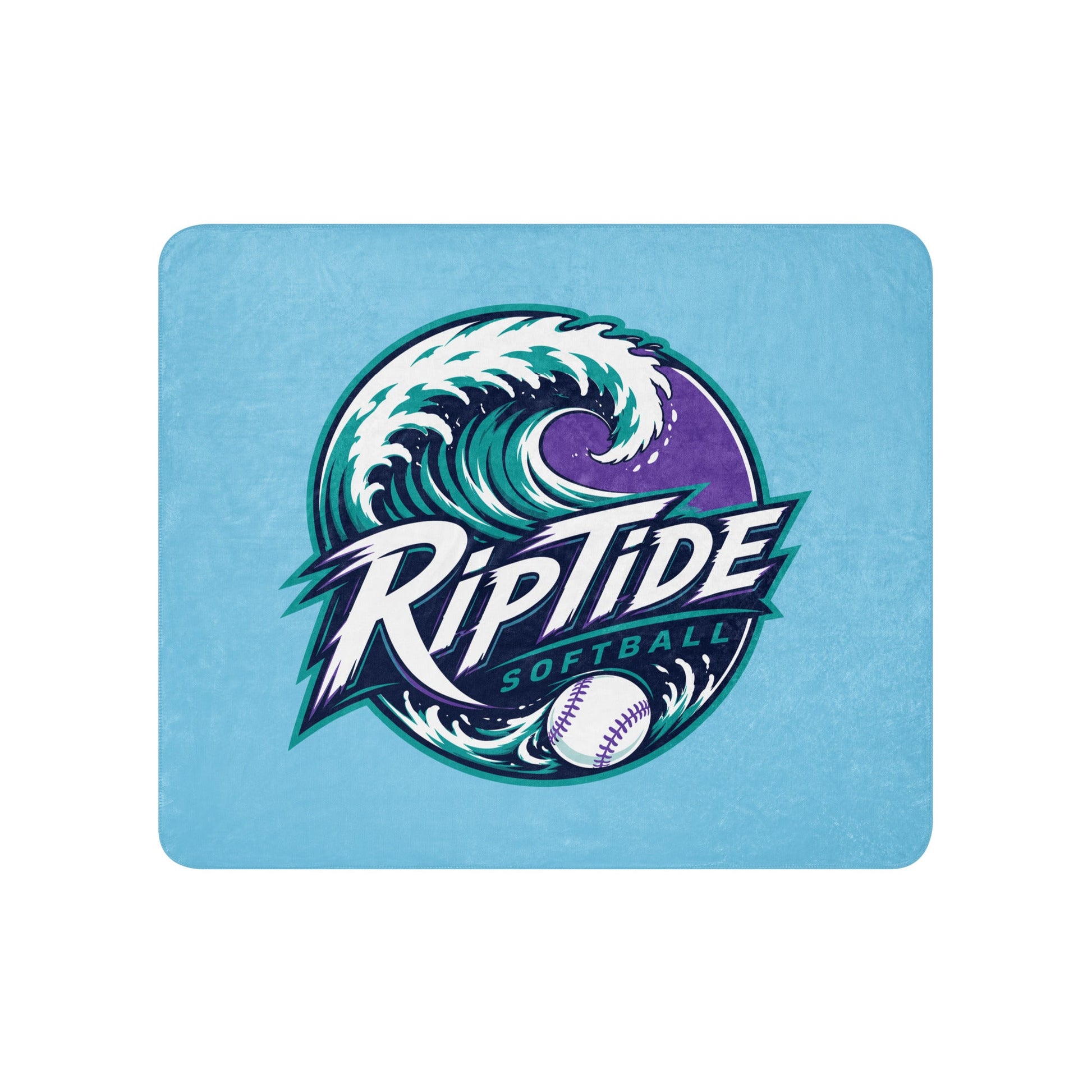 Sherpa Blanket | RipTide Softball | Emblem Logo