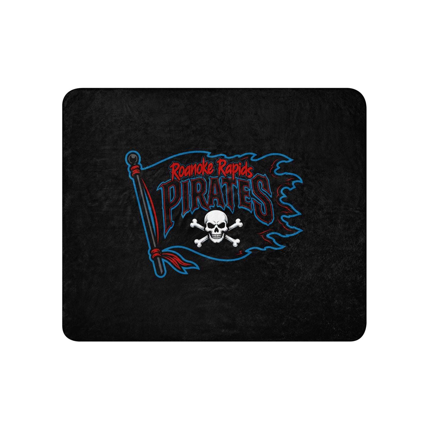 Sherpa Blanket | Roanoke Rapids Pirates | Blackwave Flag Logo