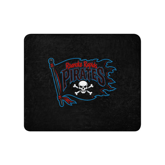 Sherpa Blanket | Roanoke Rapids Pirates | Blackwave Flag Logo