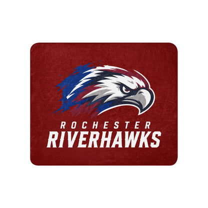 Sherpa Blanket | Rochester Riverhawks | Emblem Logo