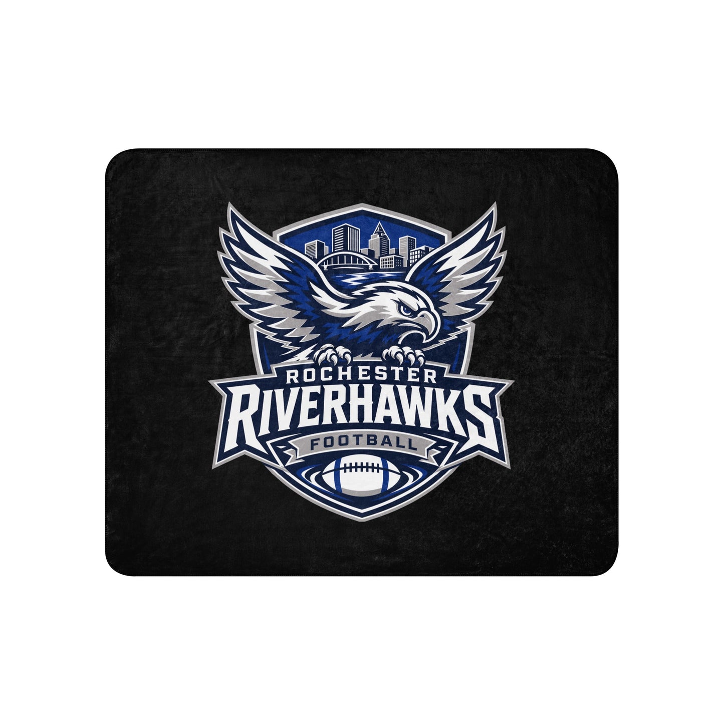 Sherpa Blanket | Rochester Riverhawks | Shield Logo
