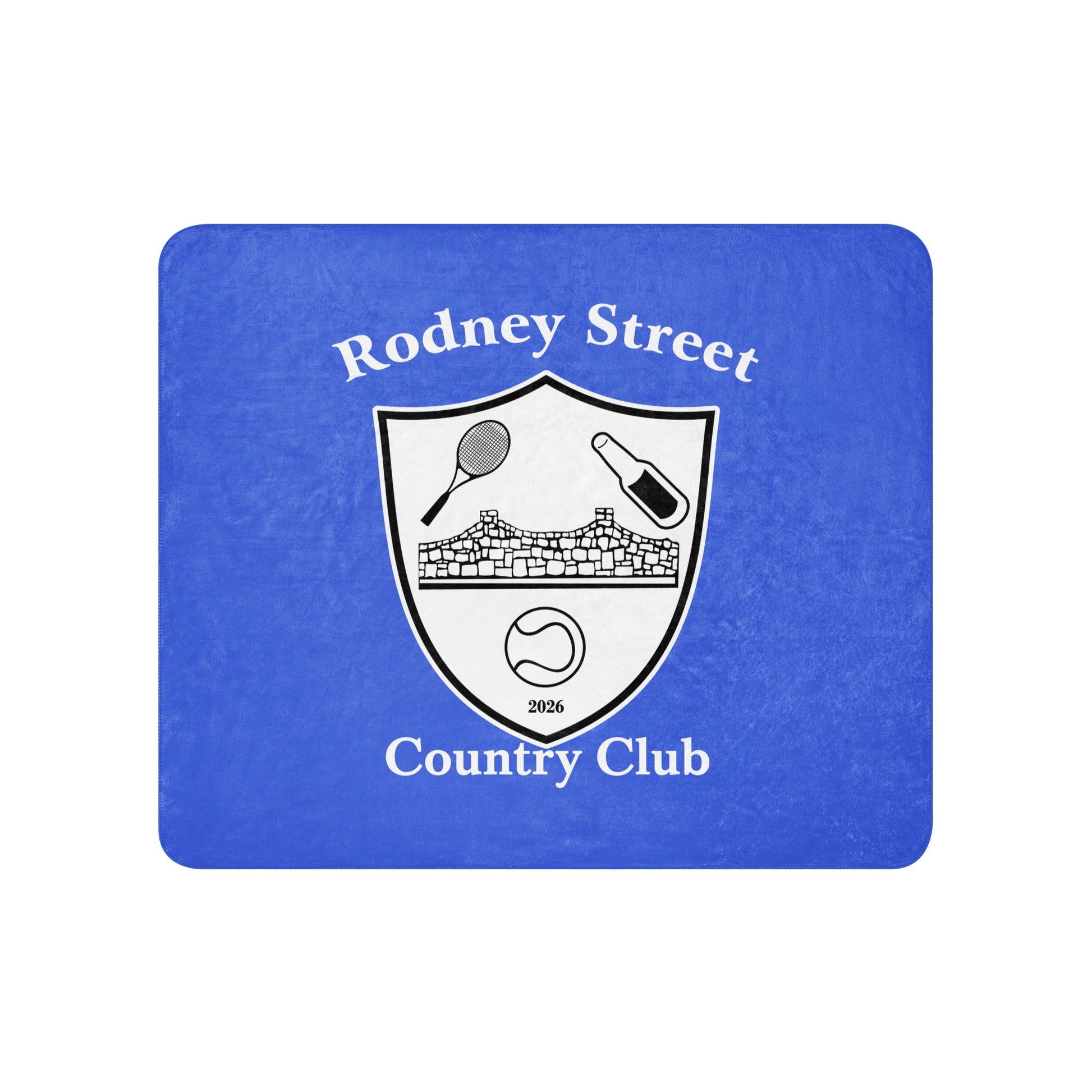 Sherpa Blanket | Rodney Street CC Tennis | Crest Logo