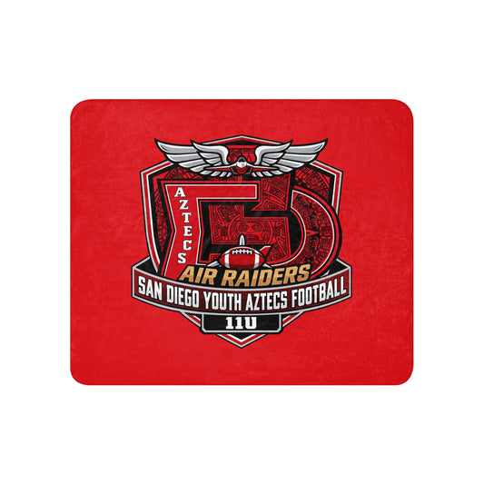 Sherpa Blanket | San Diego Youth Aztecs Football 11u Air Raiders | Shield Logo