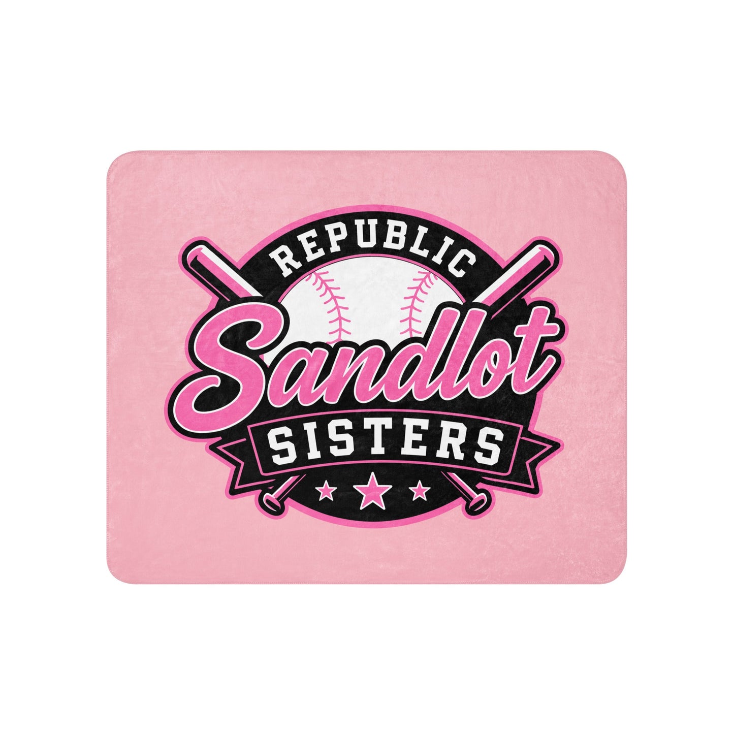 Sherpa Blanket | Sandlot Sisters | Badge Logo