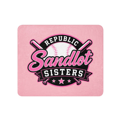Sherpa Blanket | Sandlot Sisters | Badge Logo