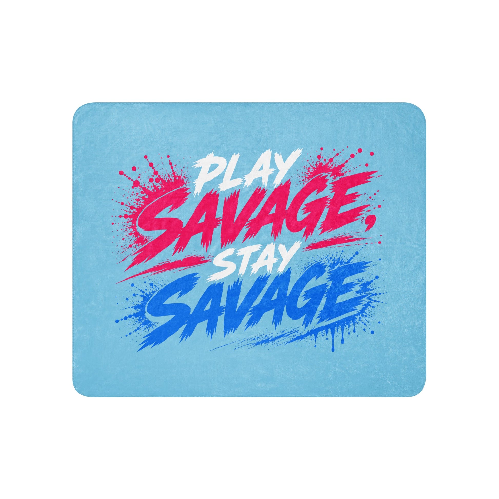 Sherpa Blanket | Savage Softball | Play Stay Logo