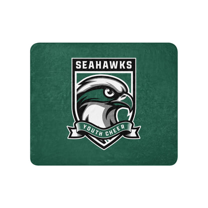 Sherpa Blanket | Seahawks Youth Cheer | Shield Logo