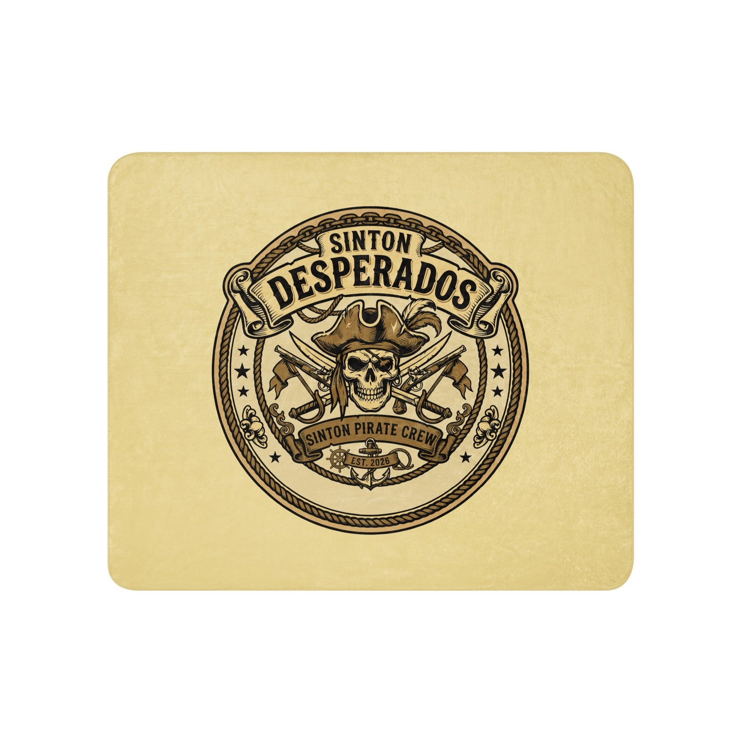 Sherpa Blanket | Sinton Desperados Baseball | Badge Logo