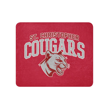 Sherpa Blanket | St. Christopher Cougars | Classic Logo