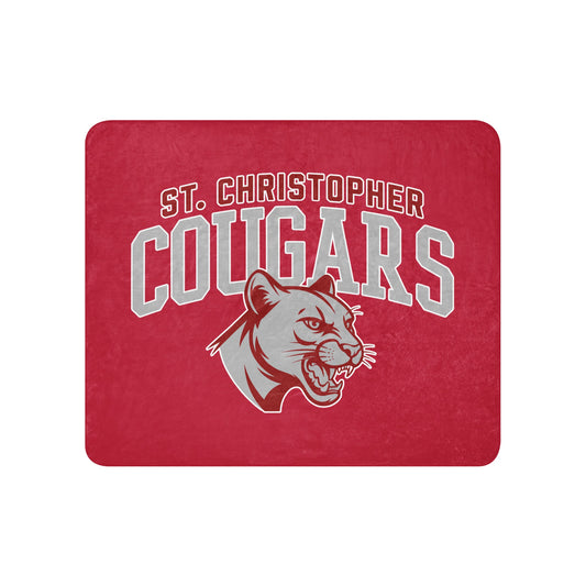 Sherpa Blanket | St. Christopher Cougars | Classic Logo