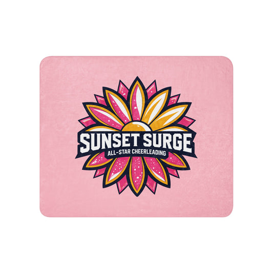 Sherpa Blanket | Sunset Surge All-Star Cheerleading | Bloom Surge Logo