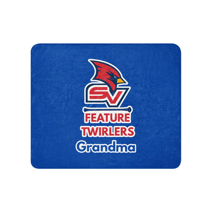 Sherpa Blanket | SVSU Feature twirlers | Grandma Logo