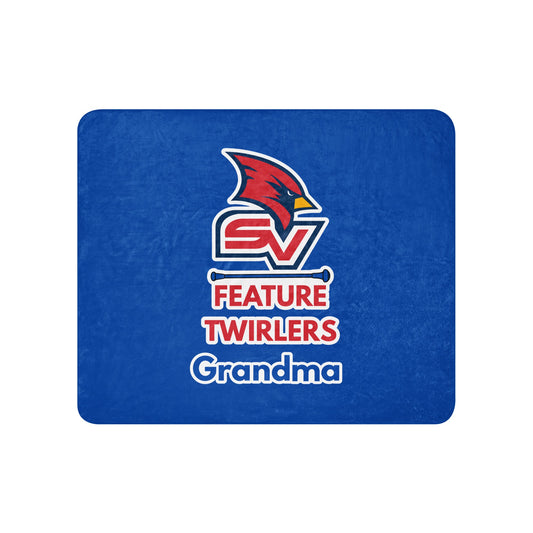Sherpa Blanket | SVSU Feature twirlers | Grandma Logo