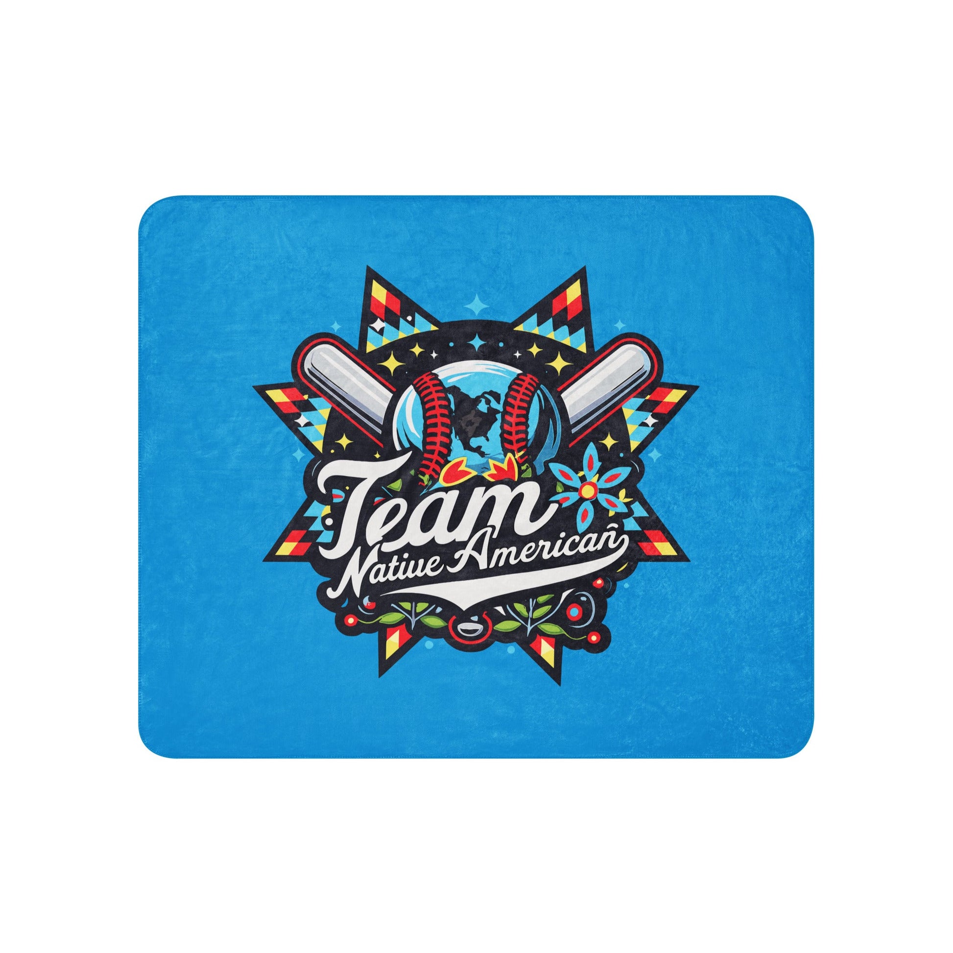 Sherpa Blanket | Team Native American | Tribal Emblem Logo