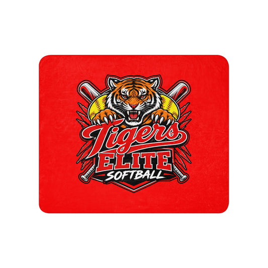 Sherpa Blanket | Tigers Elite Softball | Emblem Logo