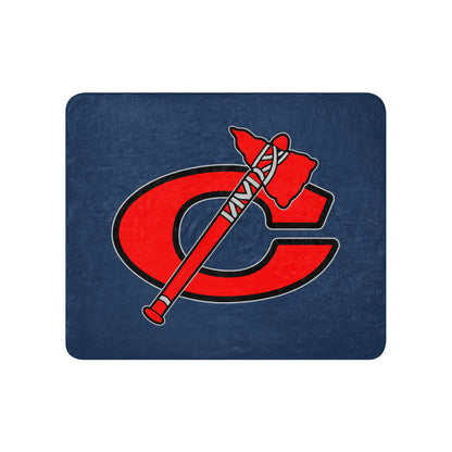 Sherpa Blanket | Tomahawks | Emblem Logo
