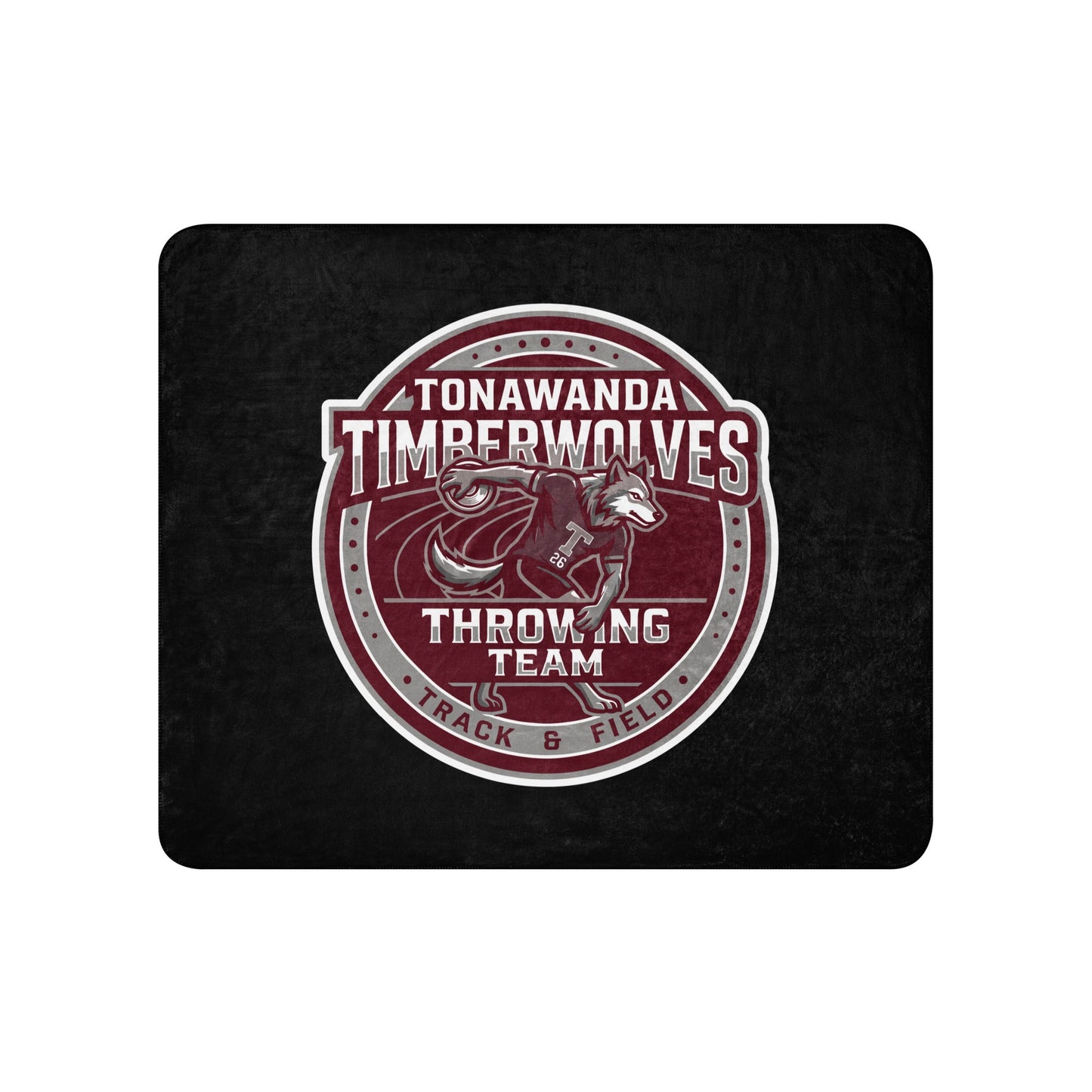 Sherpa Blanket | Tonawanda High School Track and Field | Throwing Team Logo