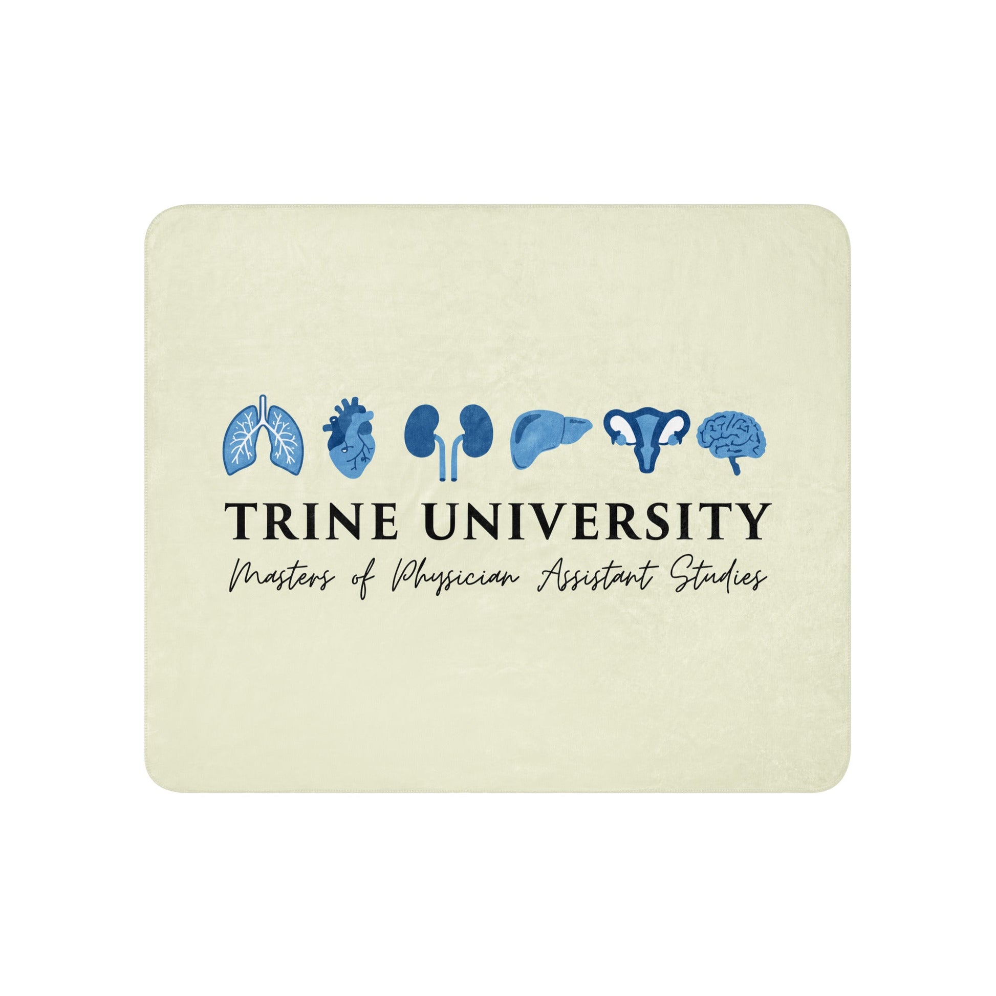 Sherpa Blanket | Trine PA program | Modern Script Logo