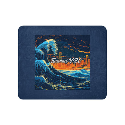 Sherpa Blanket | Tsunami Volleyball Club | Glow Tide Athletics Logo
