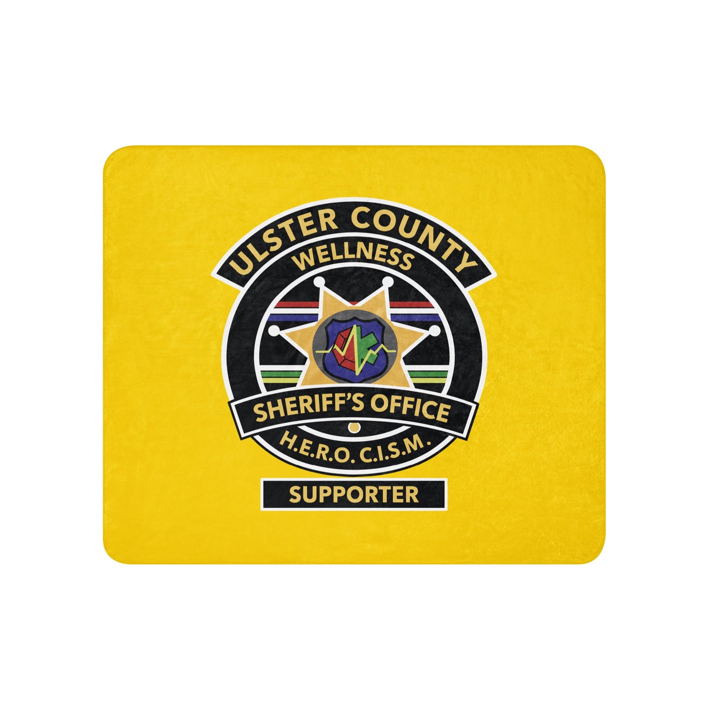 Sherpa Blanket | Ulster County Sheriff's Office Wellness Division | Badge Logo
