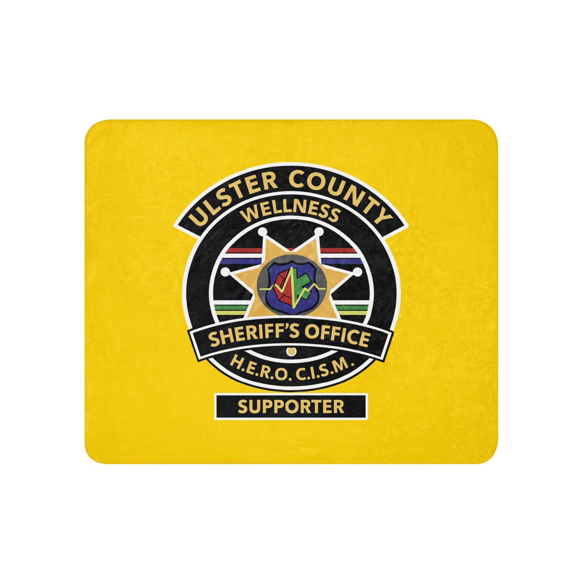 Sherpa Blanket | Ulster County Sheriff's Office Wellness Division | Badge Logo