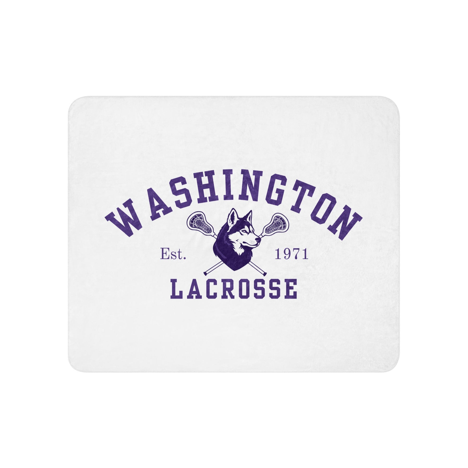 Sherpa Blanket | UW Women's Club Lacrosse | Washington Lacrosse Logo